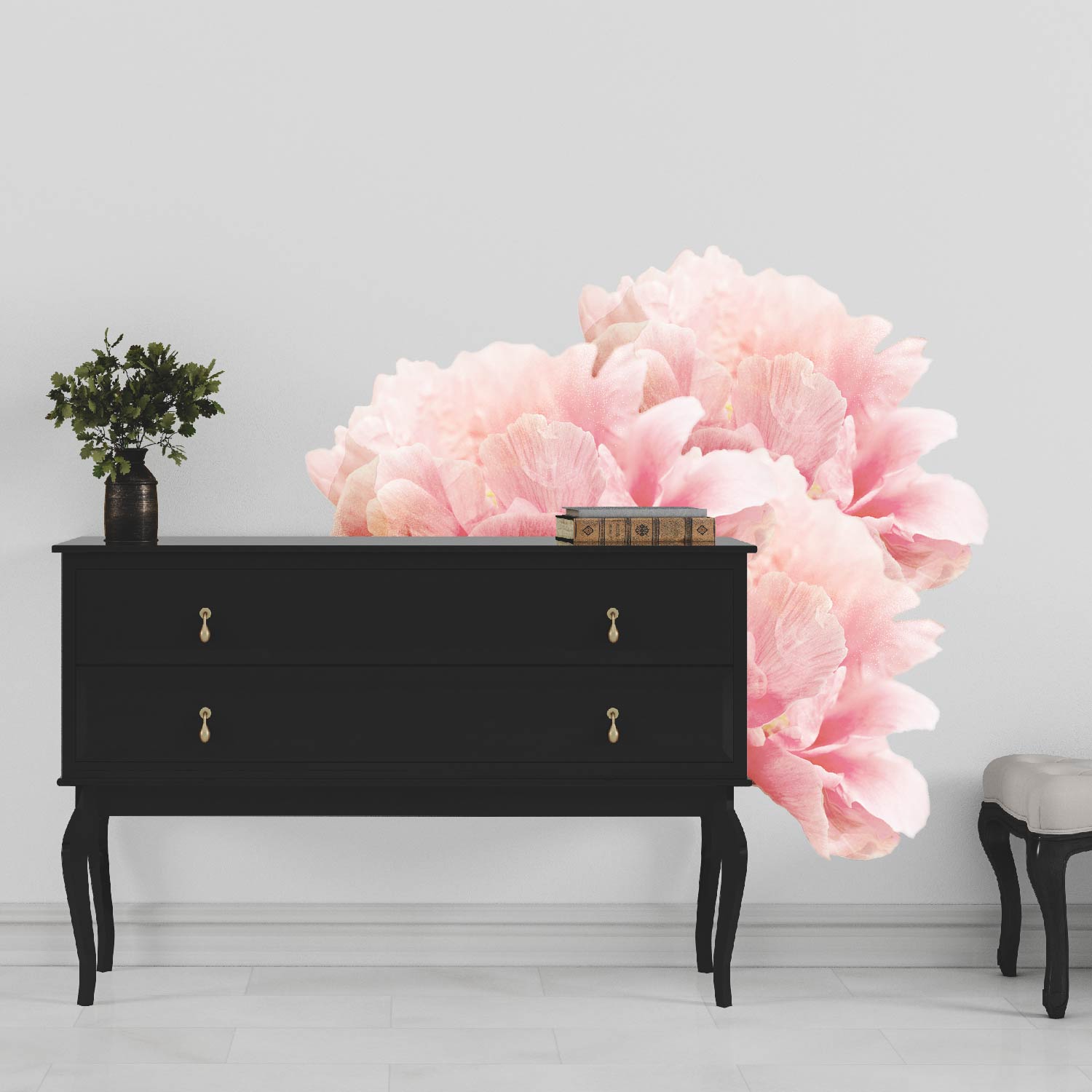 Large Peonies Flower Decals | Set of three