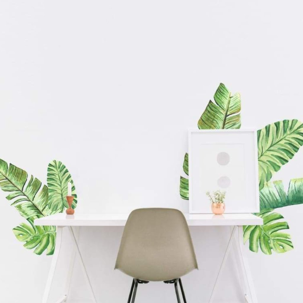 Tropical Palm Leaves Peel and Stick Wall Stickers