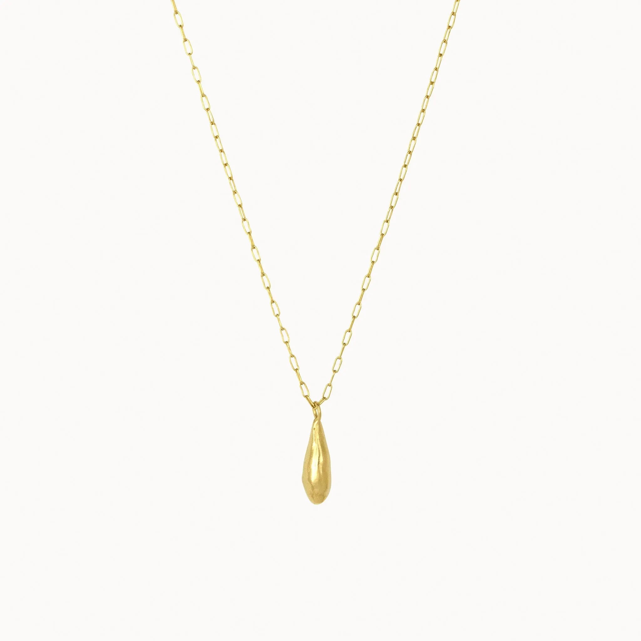 9ct Gold Dew Drop Pendant Necklace