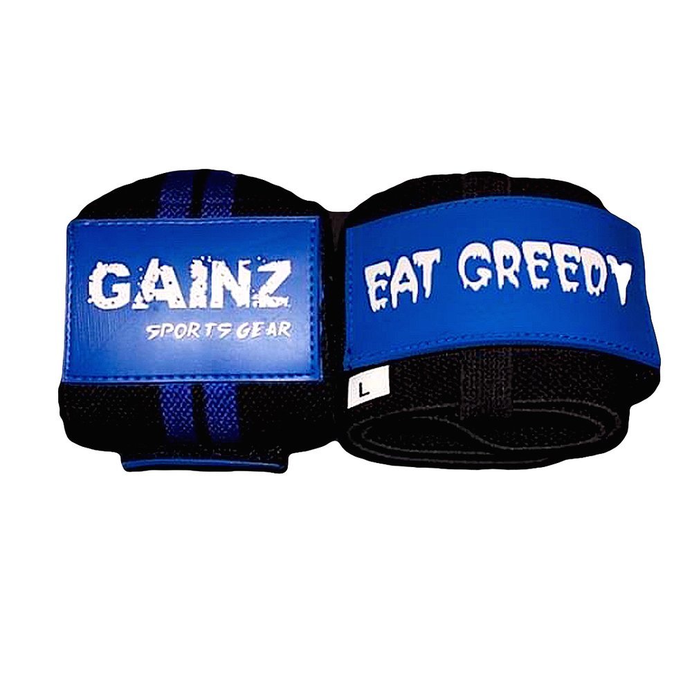 "EAT GREEDY"  18" Wrist Wraps (USPA Approved)