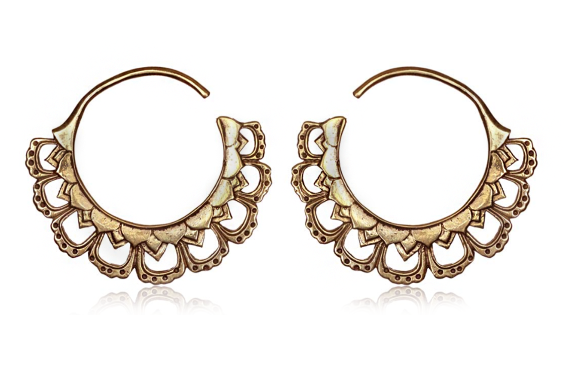 Bronze Inca Plug Hoops