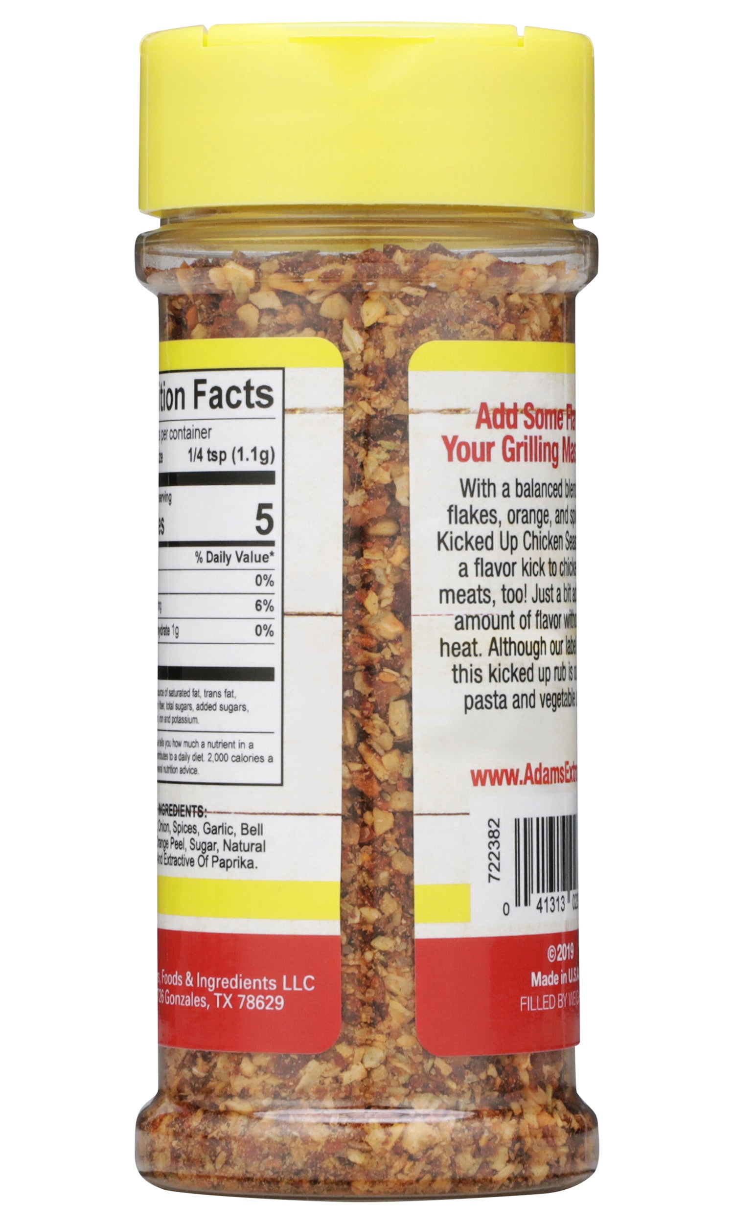 Adams Kicked-Up Chicken Seasoning, 3.56 Ounce Bottle (Pack of 1)