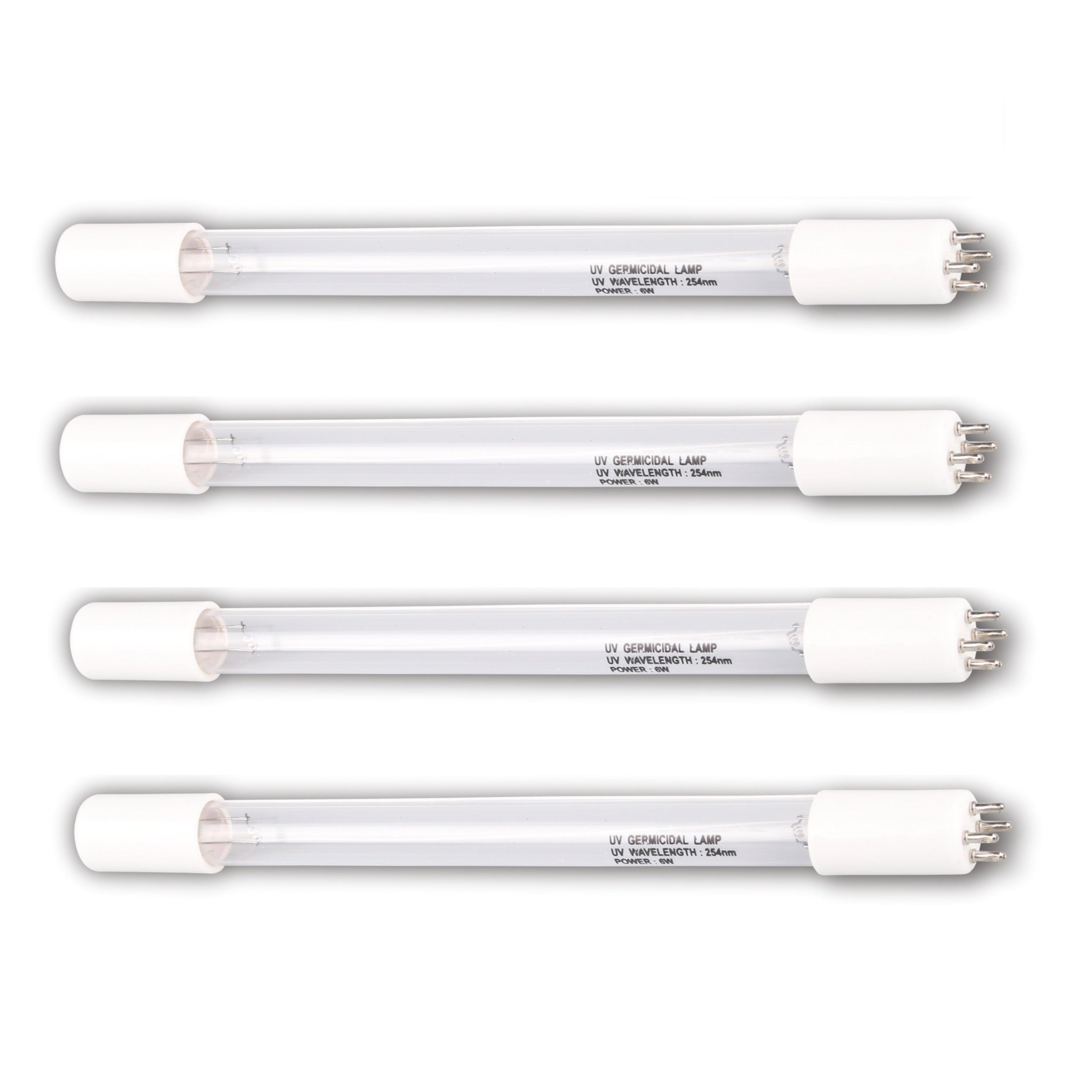 Bluonics (4pcs) 6W UV Replacement Bulb 4 Prong for our Water Purifier Ultraviolet Light System