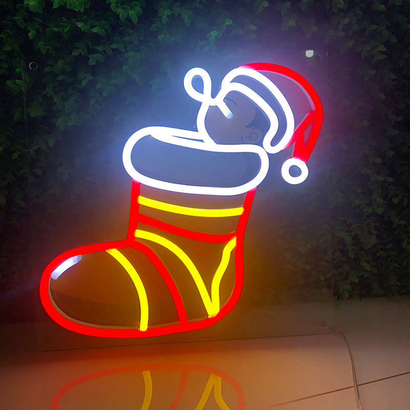 Christmas Socks Neon Signs