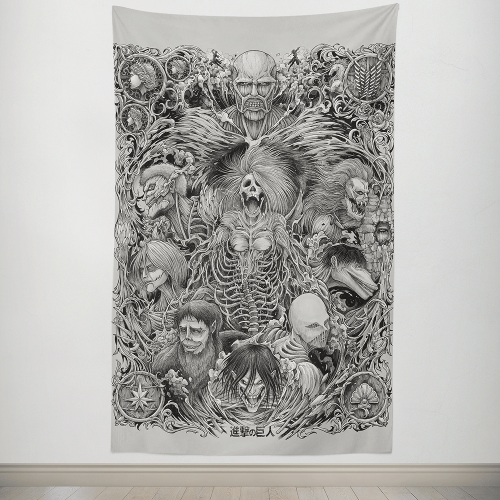 Attack on Titan All Titans Tapestry