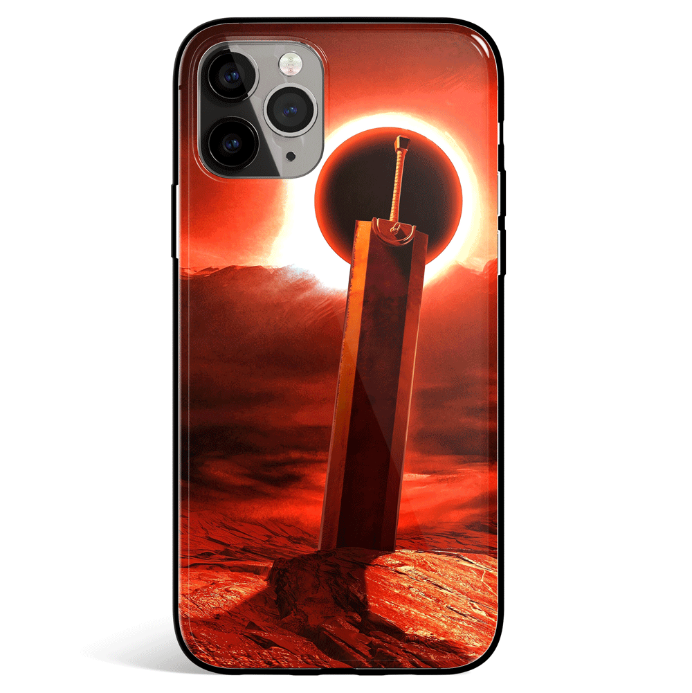 Berserk Dark Souls Sun Tempered Glass Soft Silicone iPhone Case