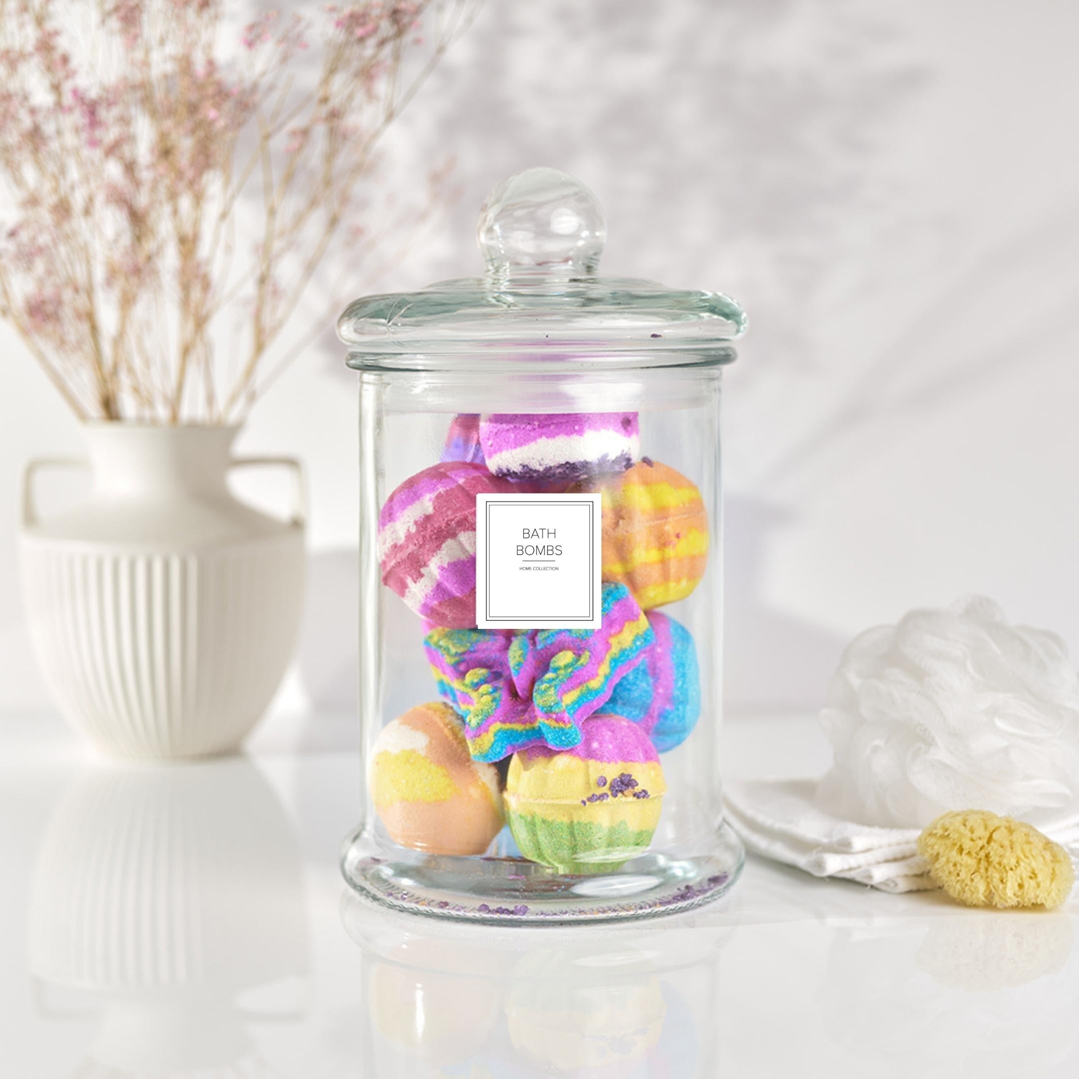 5 Litre Apothecary Bath Bomb Glass Storage Jar