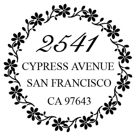 Address Embosser - Floral Wreath