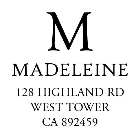 Address Embosser - Initial, Name, and Address