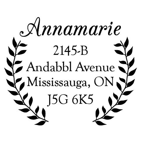 Address Embosser - Laurel Wreath Name