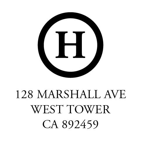 Address Embosser - Circle Initial