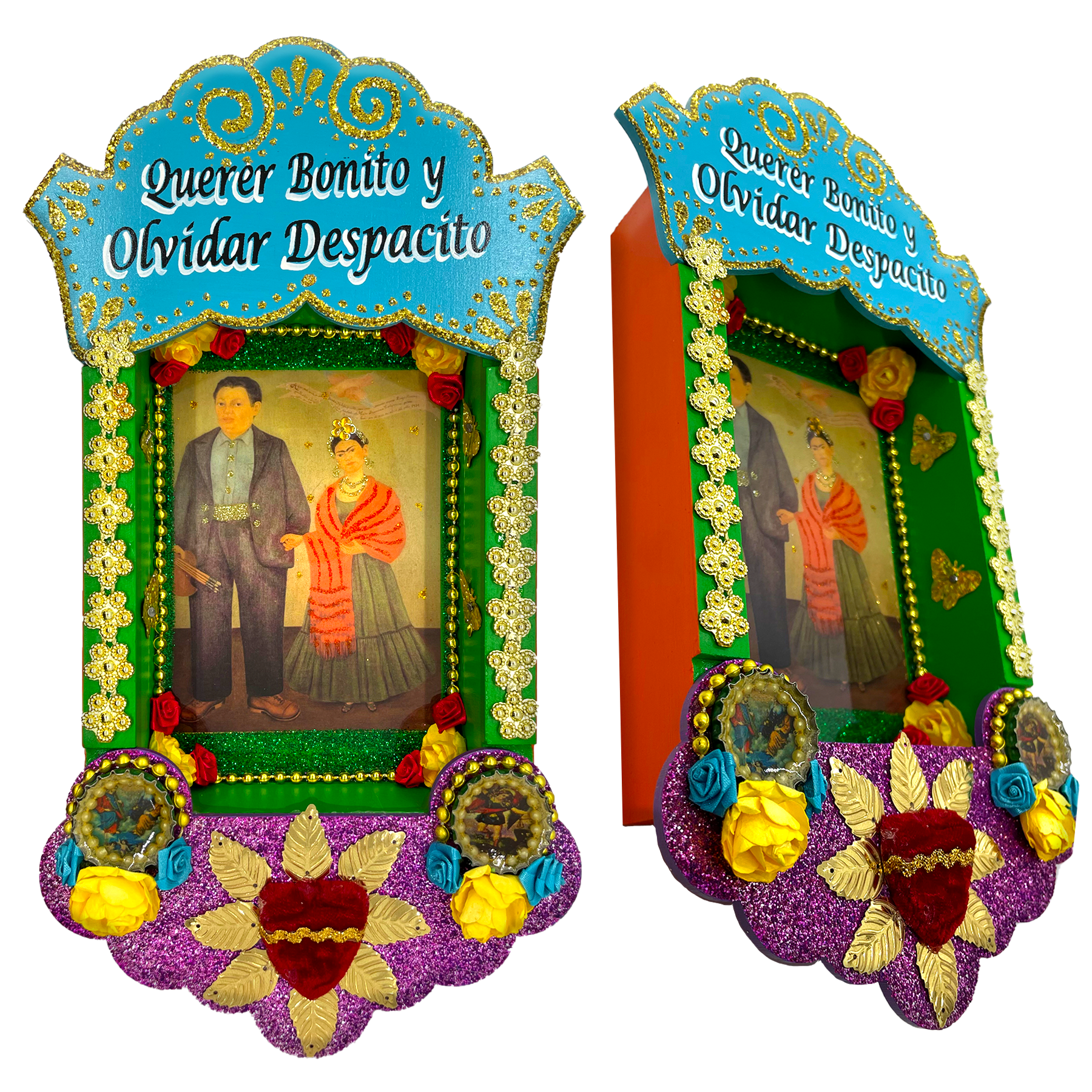 Handmade Deluxe Shadow Box Nicho - Frida & Diego