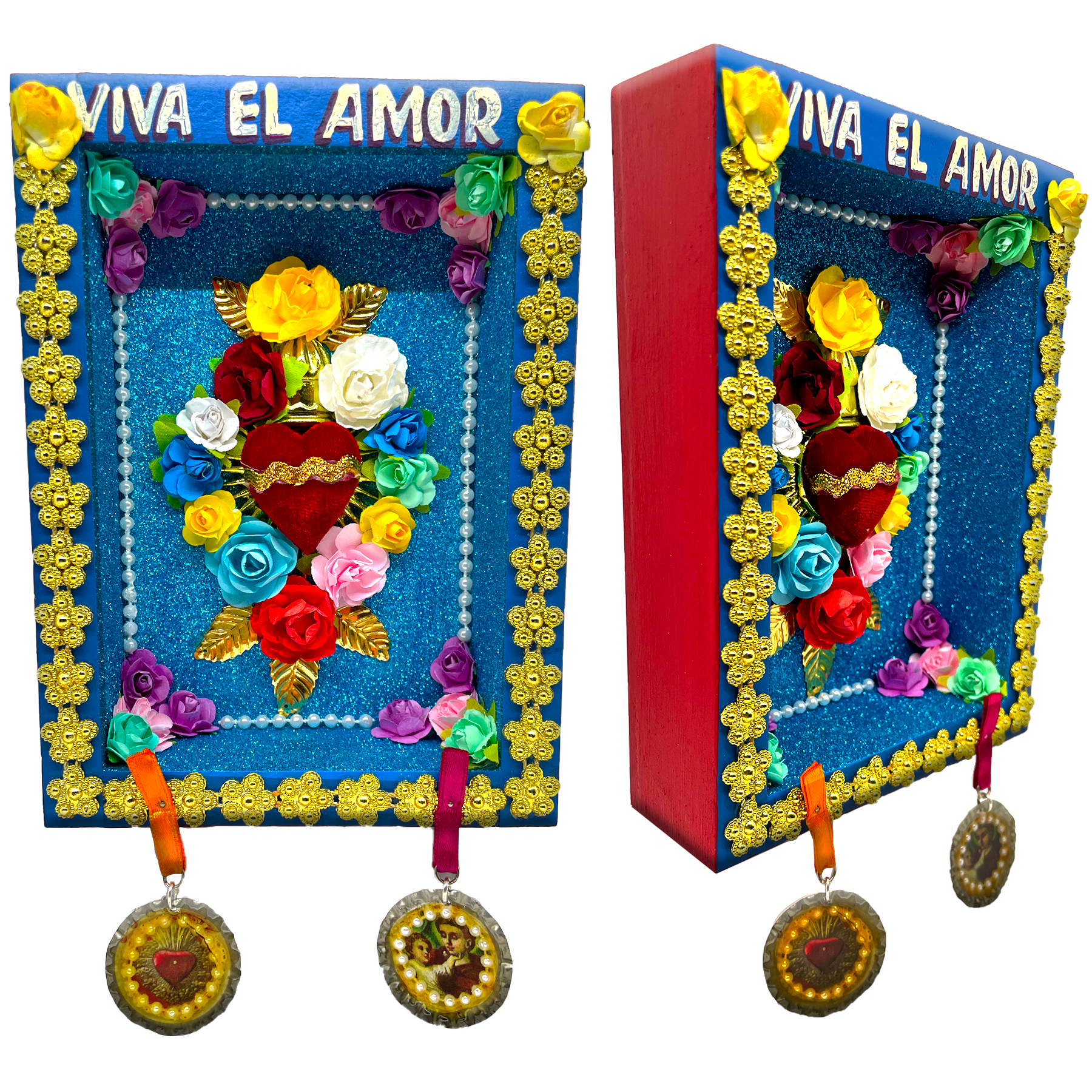 Handmade Deluxe Shadow Box Nicho - Viva el Amor