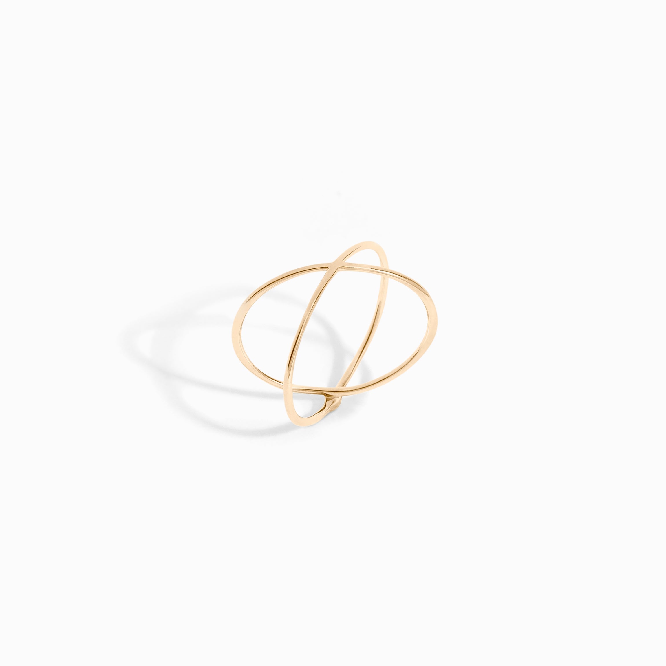 Criss Cross Ring / 9K and 18K Solid Gold
