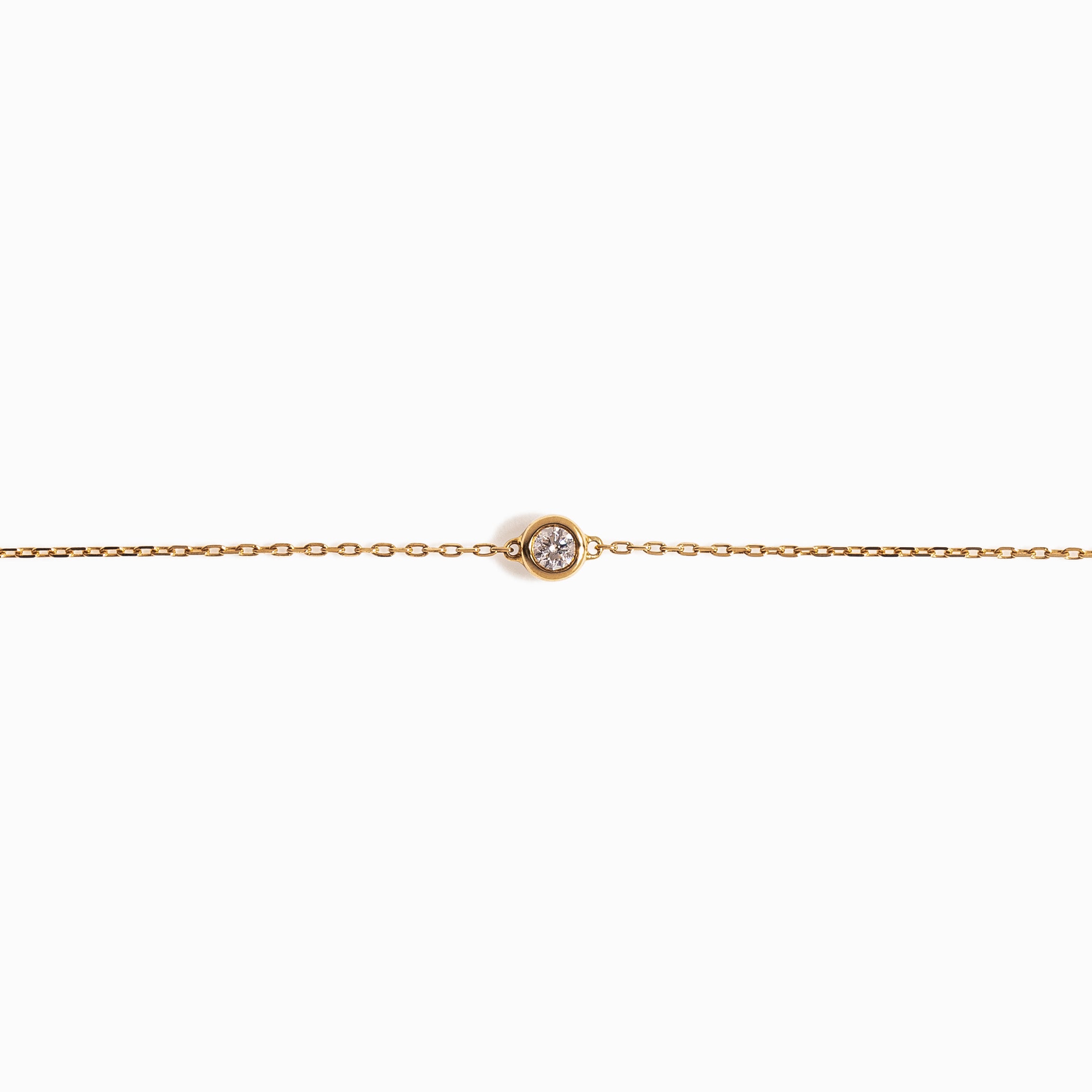 Bezel-Set Diamond Bracelet / 9K and 18K Solid Gold