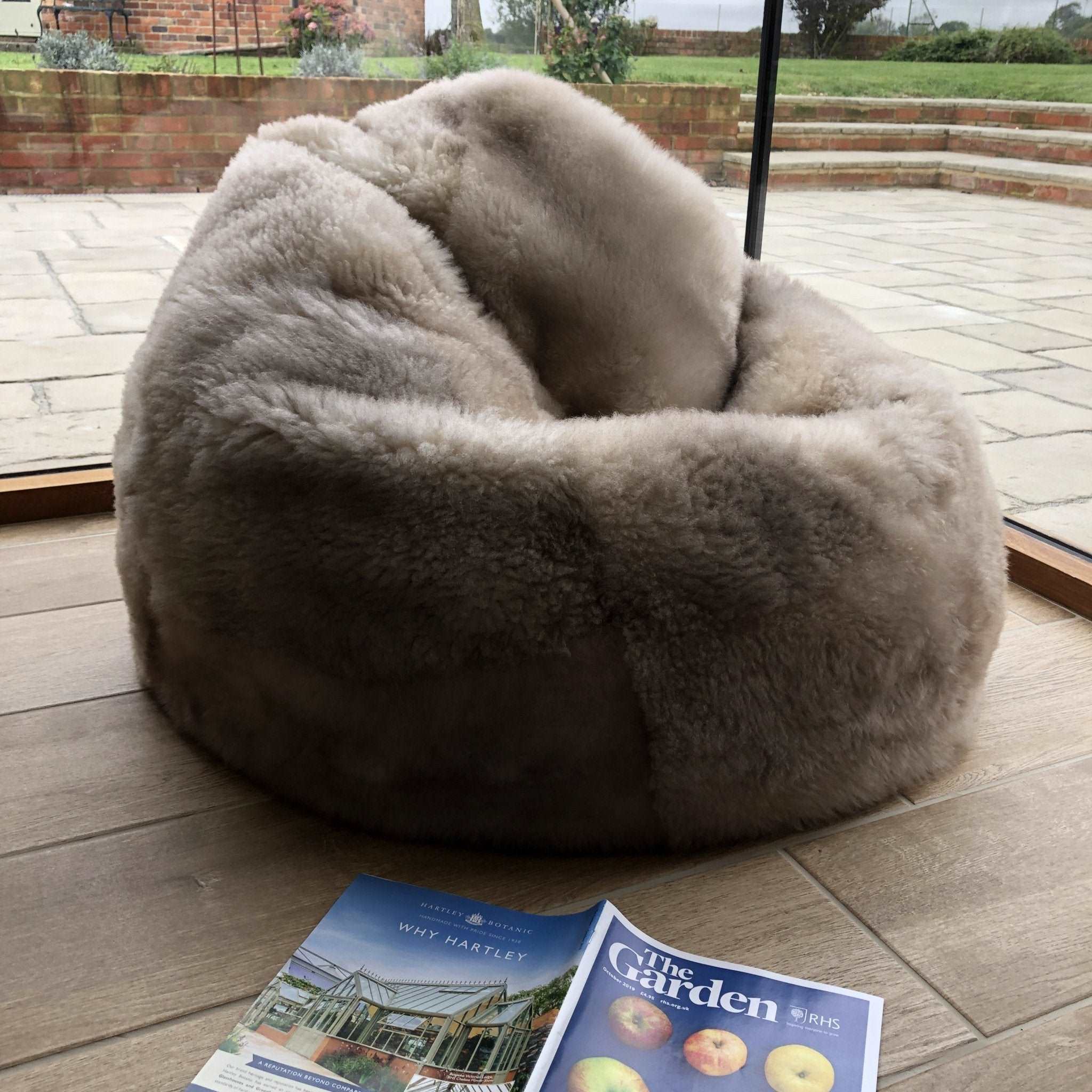 100% Natural Macedonian Sheepskin Beanbag Chair