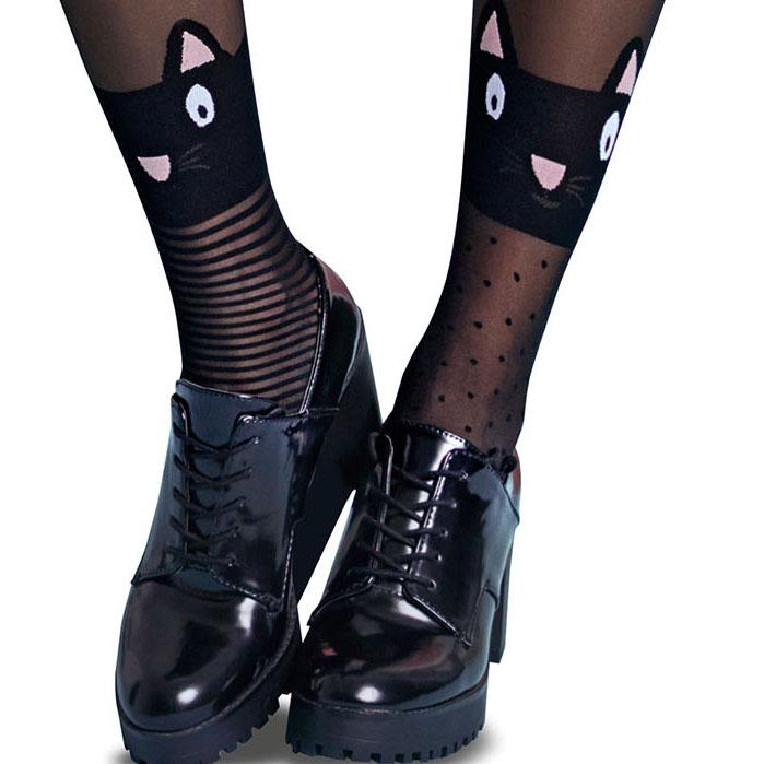 Black Cats 30 Denier Girls Fashion Tights
