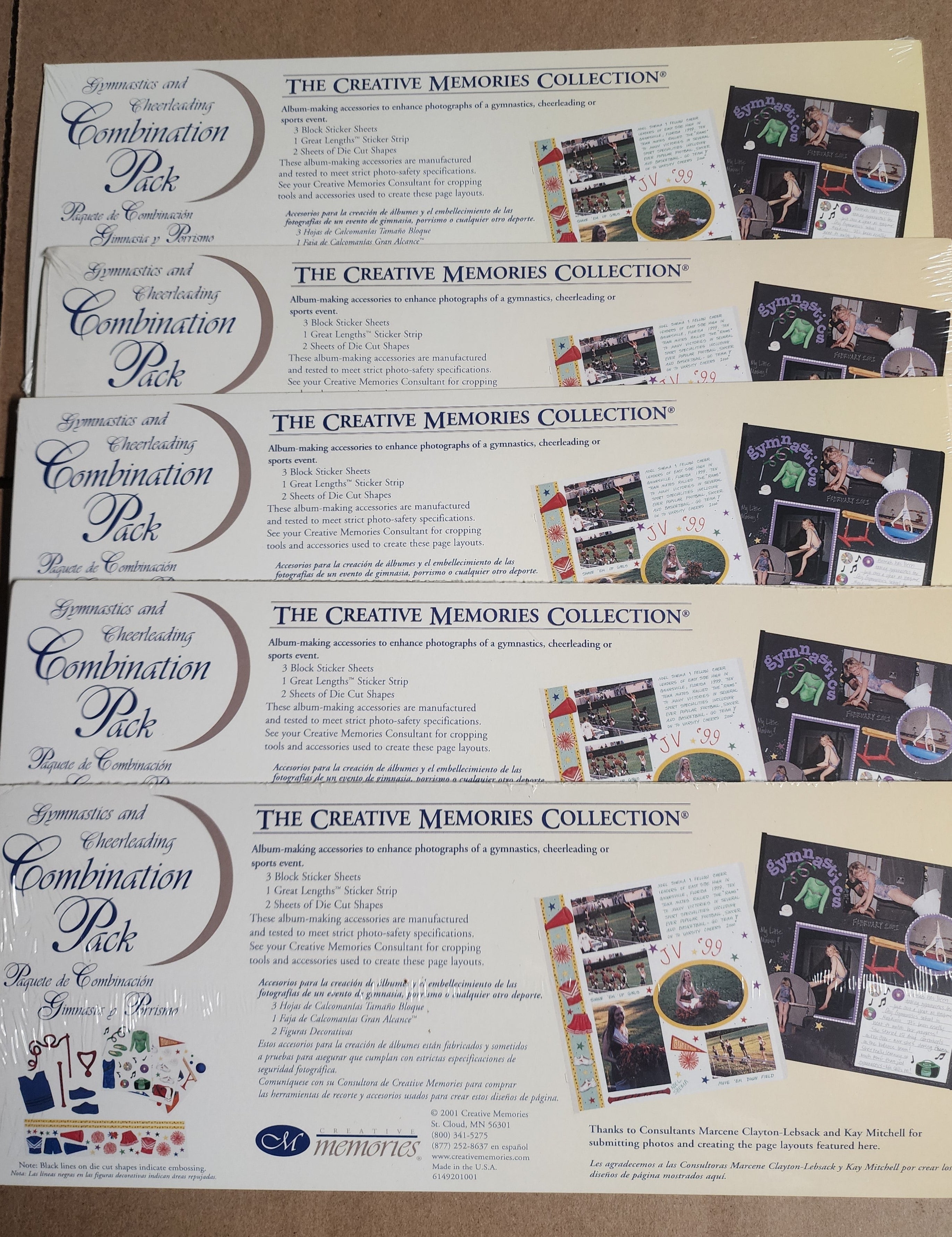 Creative Memories Combo Pack Lot 5 sets Gymnastics & Cheerleading