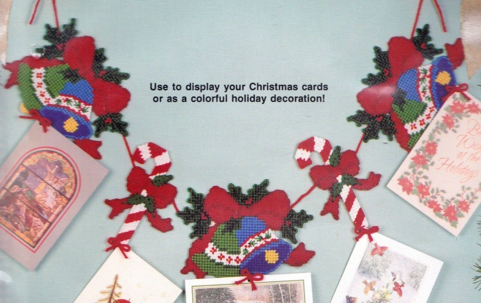 DIY Bucilla Bell & Candy Cane Christmas Garland Plastic Canvas Kit