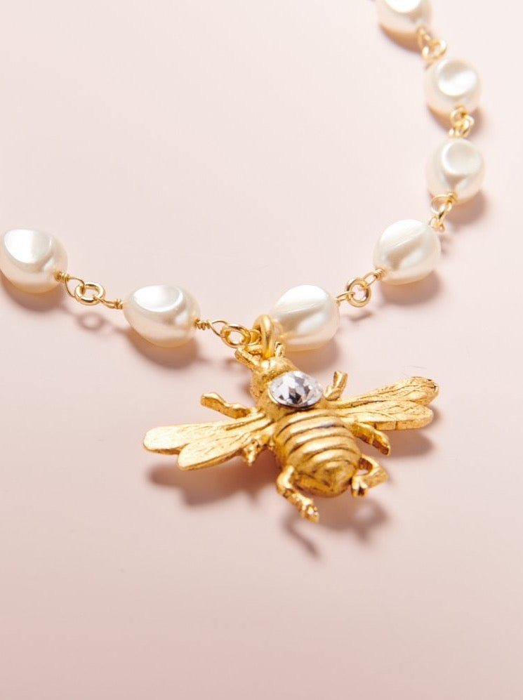 Baroque Bumble Bee Necklace- 2 Sizes