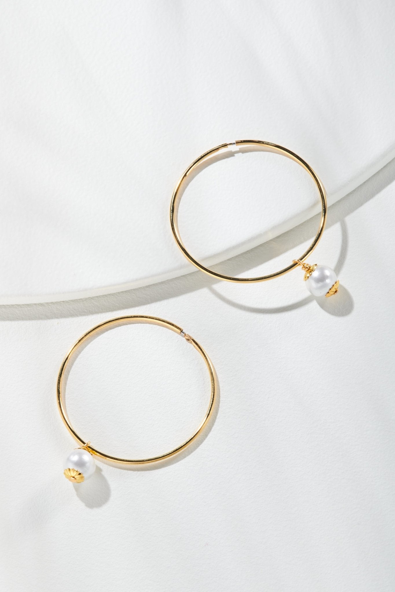 Infinity Cotton Pearl Hoop Earring