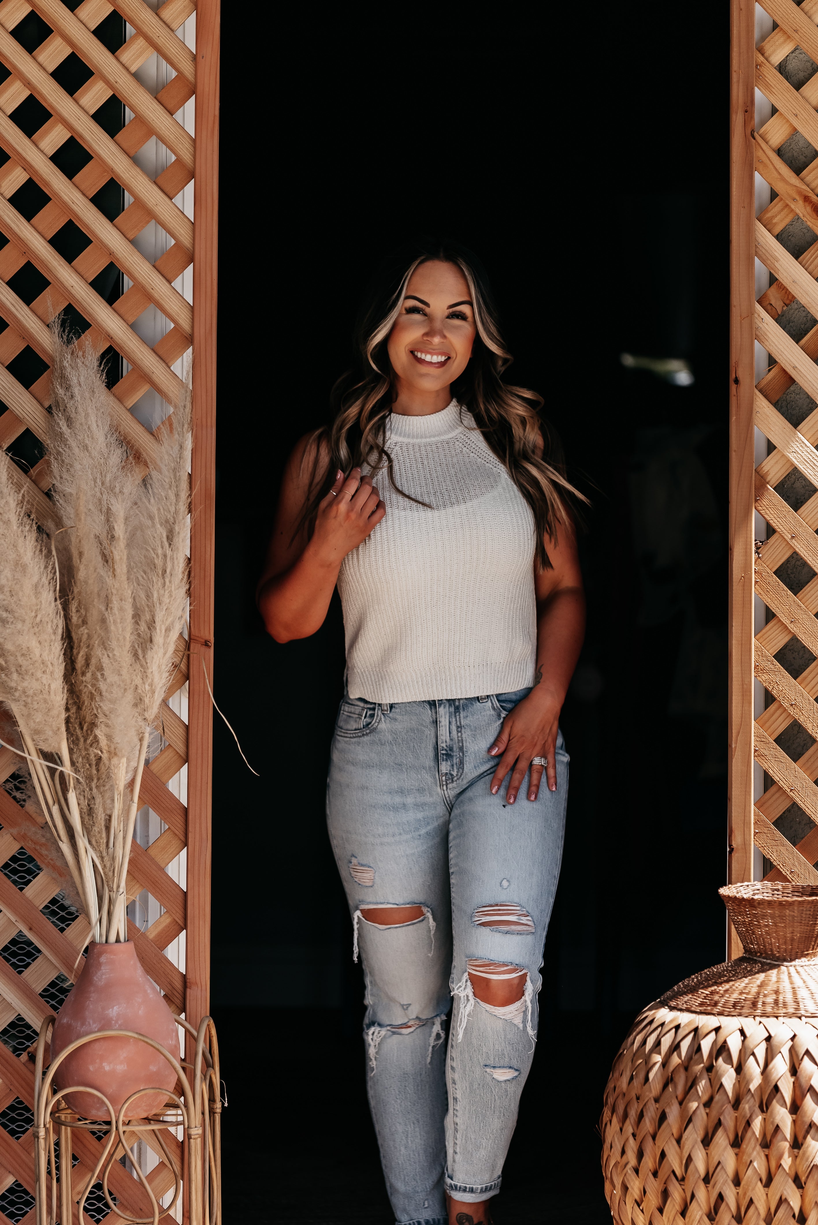 Angel Sweater Tank Ivory