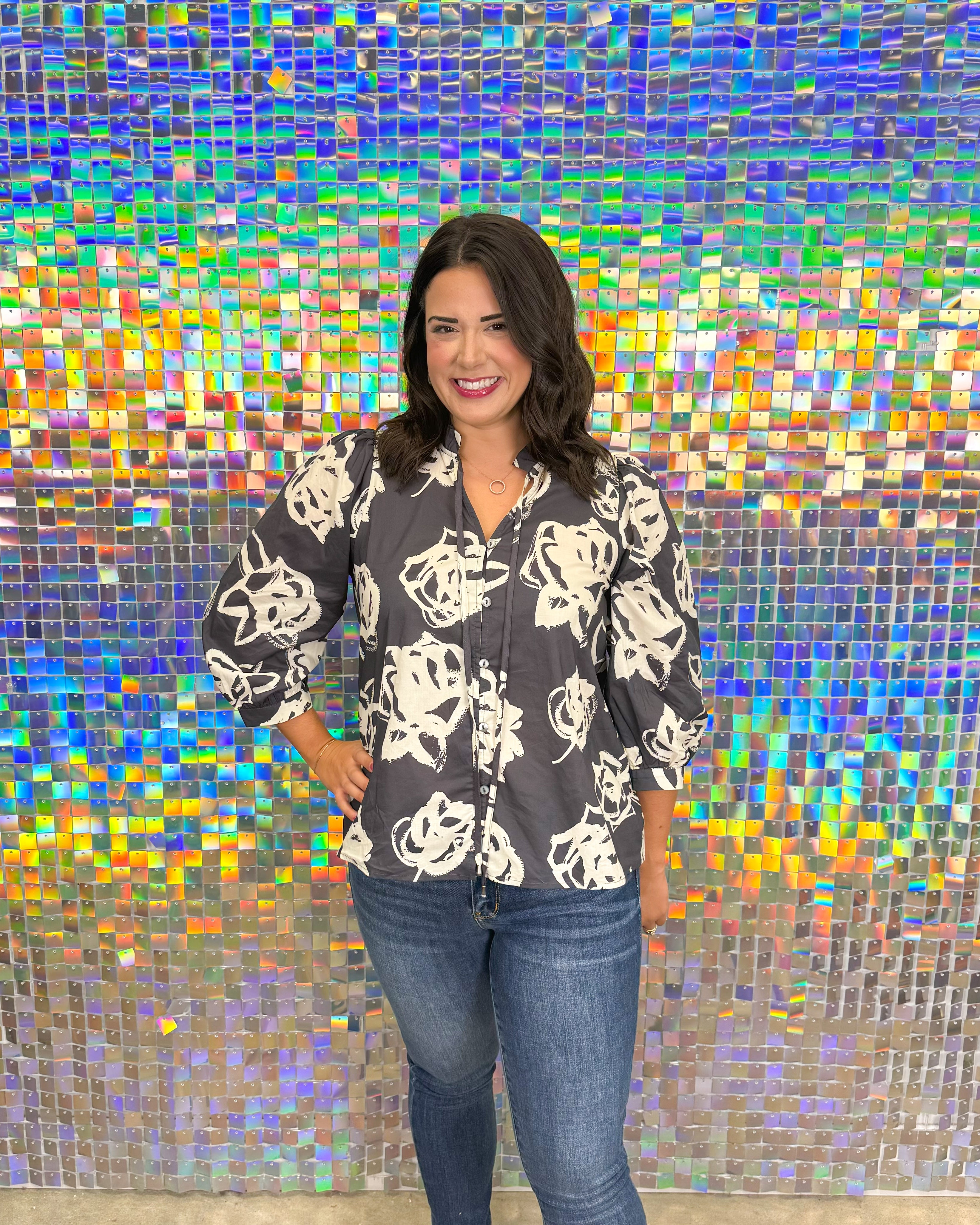 Alison Top - Charcoal