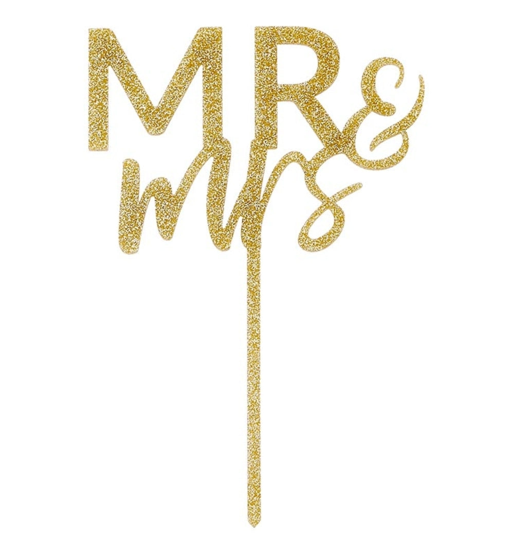 Acrylic Cake Topper - Mr & Mrs