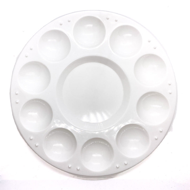 10 Well Circular Round Artist Mixing Palette