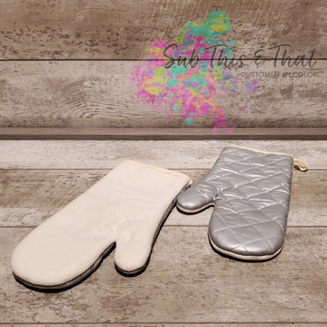 Cream Oven Mitt
