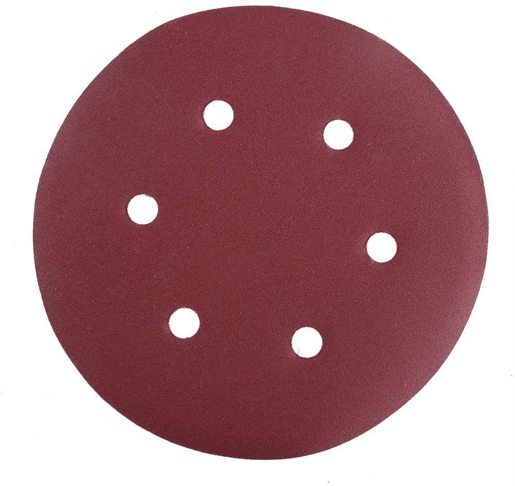 # 120 GRIT X 6 in  SANDING DISC, 5-PACK, MULTI-HOLE