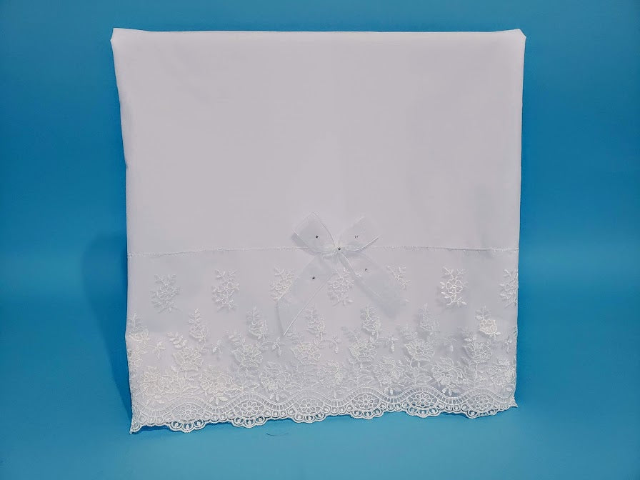 1 Piece Christening Oil Sheet -French Lace