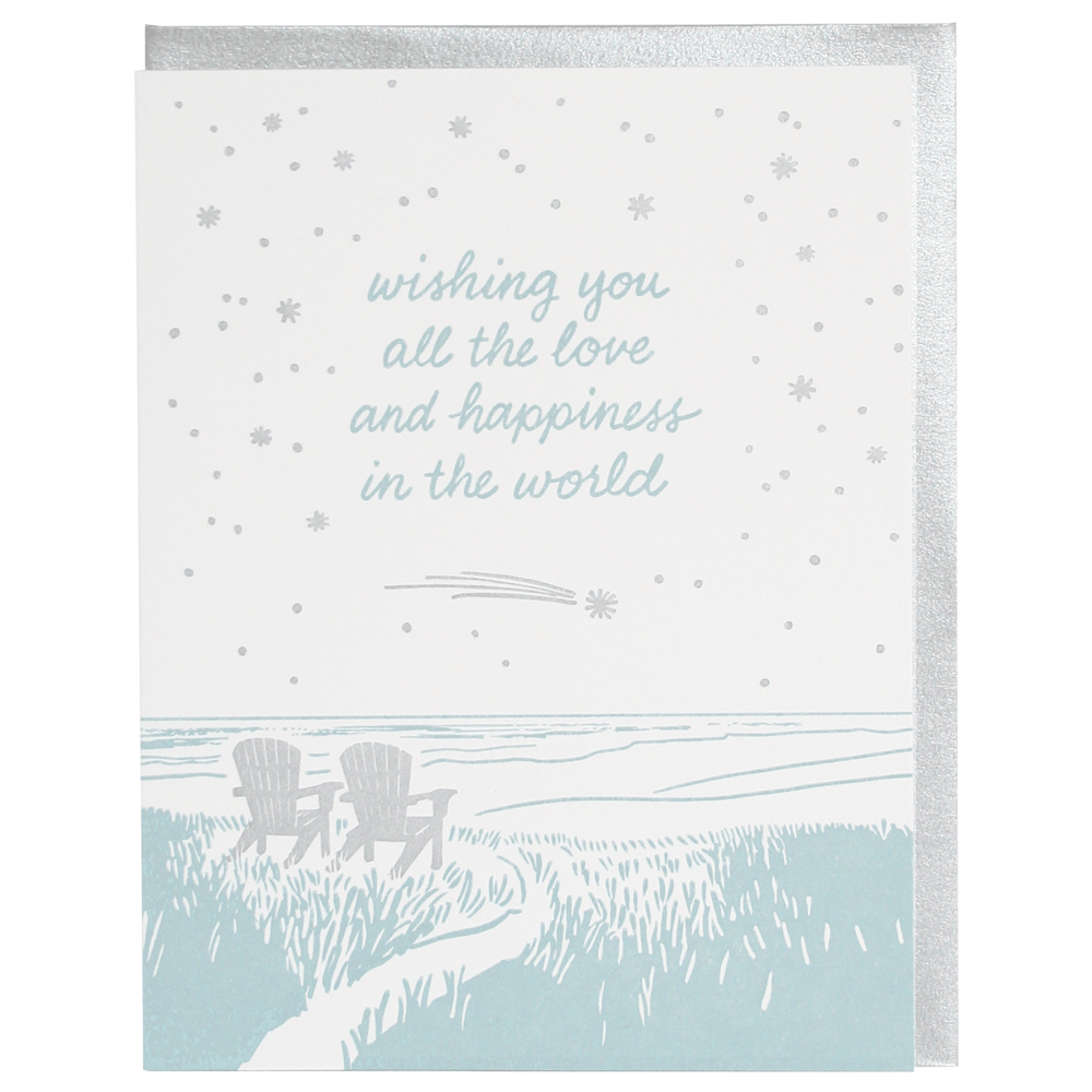 Adirondack Chairs Wedding Card