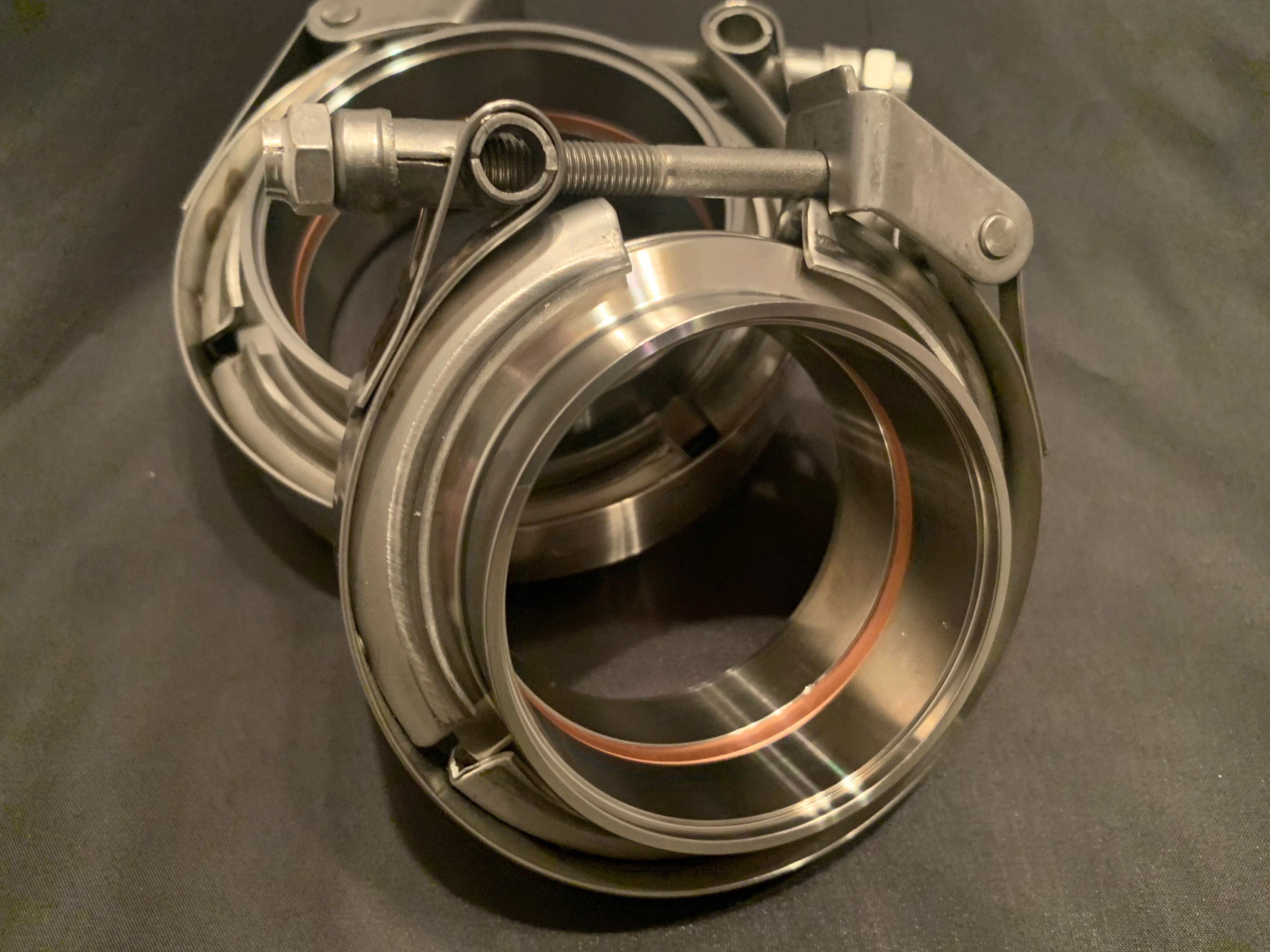 Copper gasket V Band Assembly, Stainless Steel, Quick disconnect Clamp