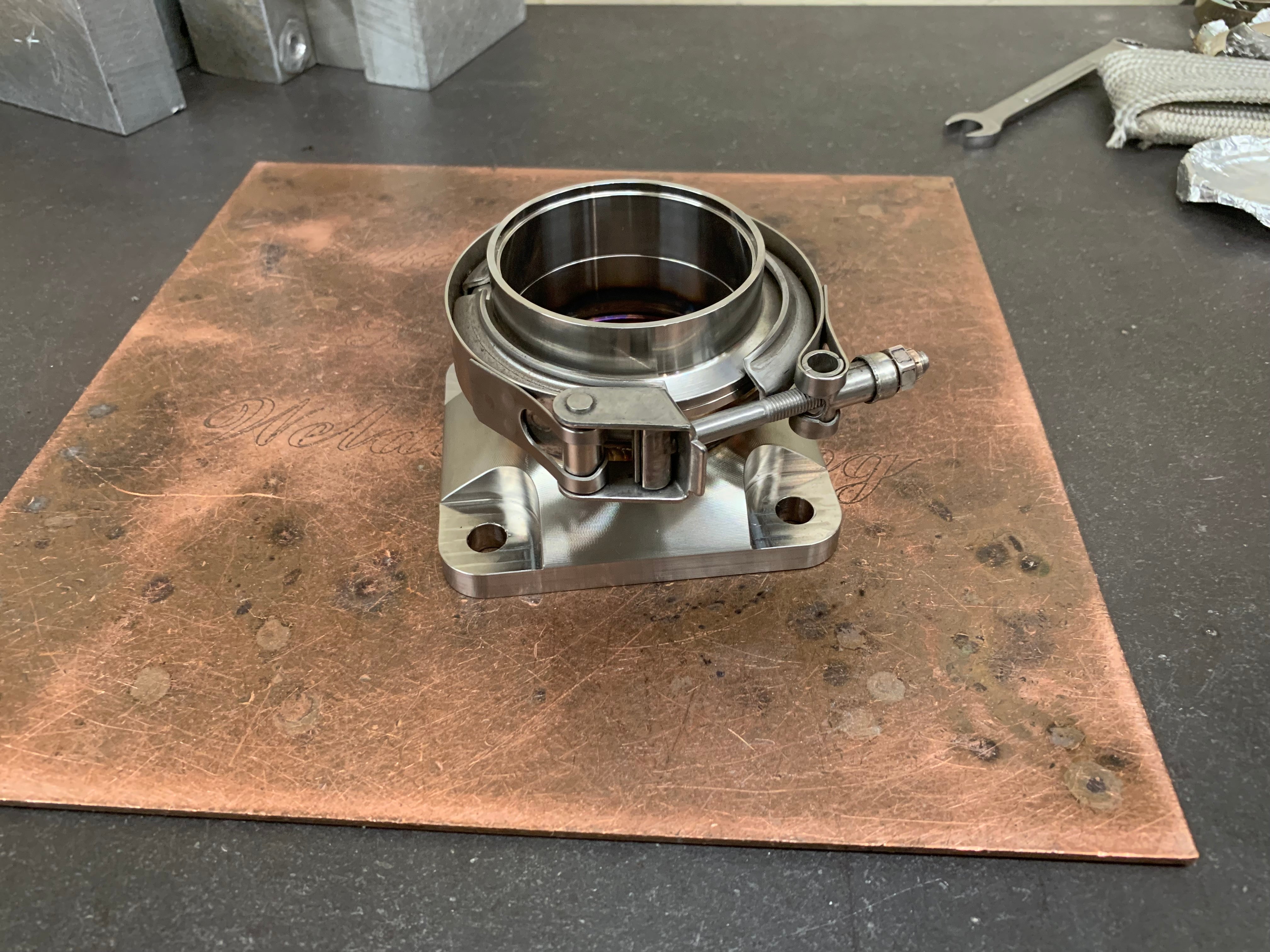 3.00” V-band with Billet T4 Adapter