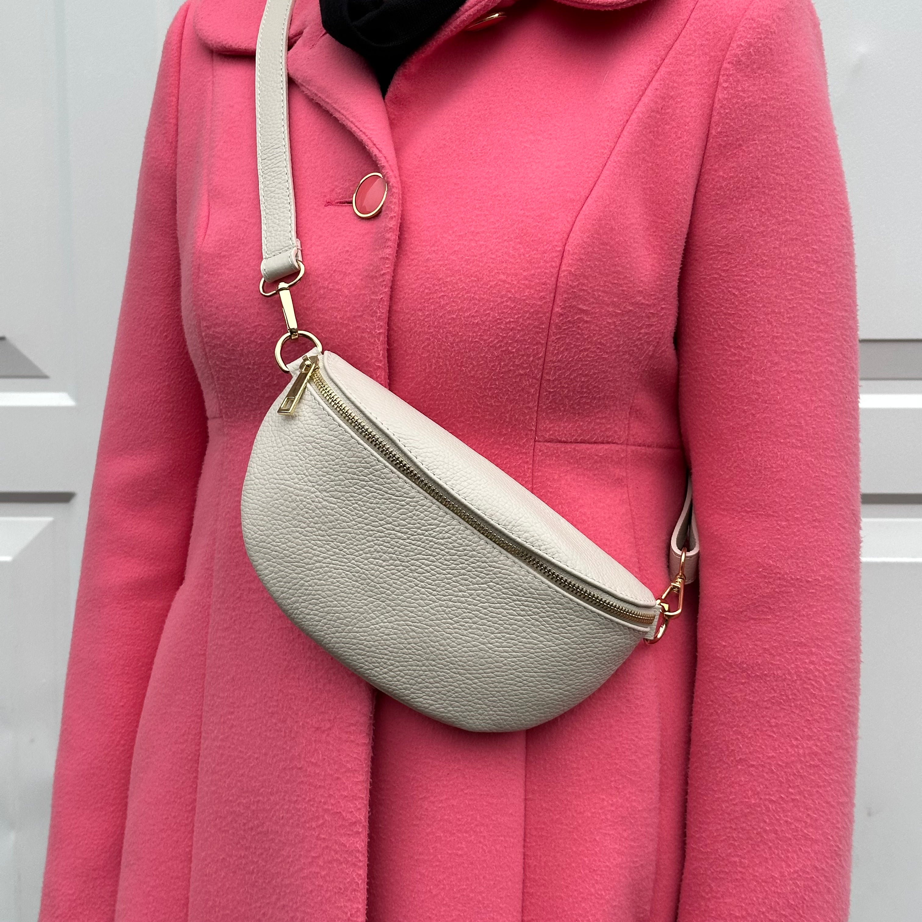 Cream Crossbody/ Waist Bag