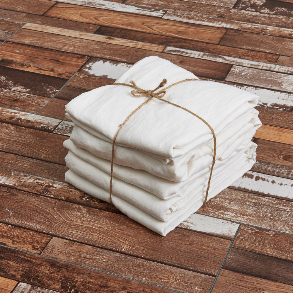 100 % Linen Sheets Set Ivory