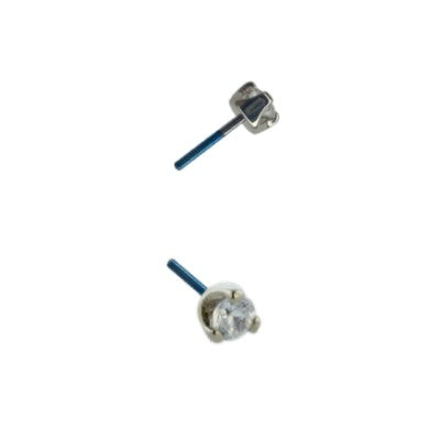 18k Threadless Gold Prong Created Diamond