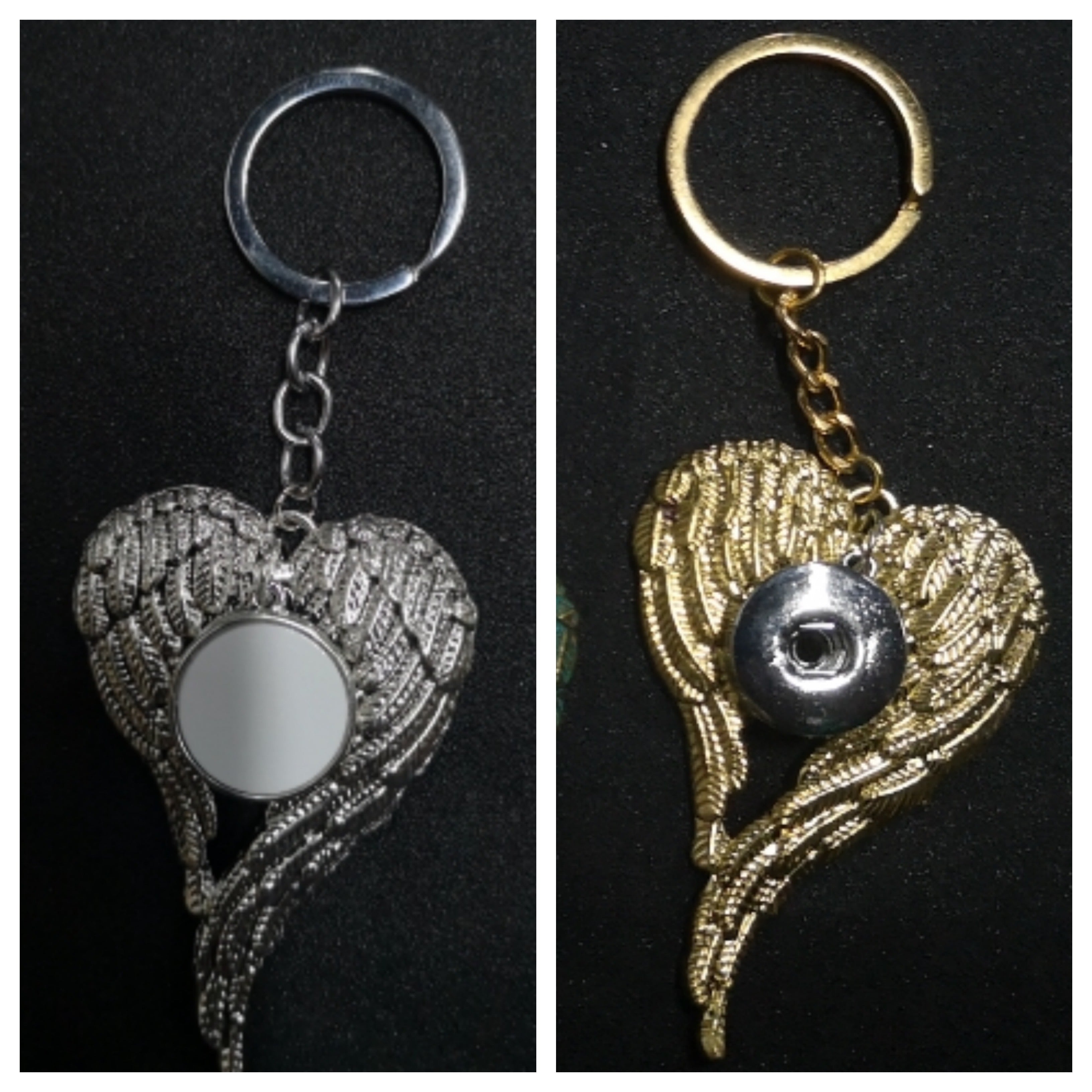 Angel Wing Snap Keychains