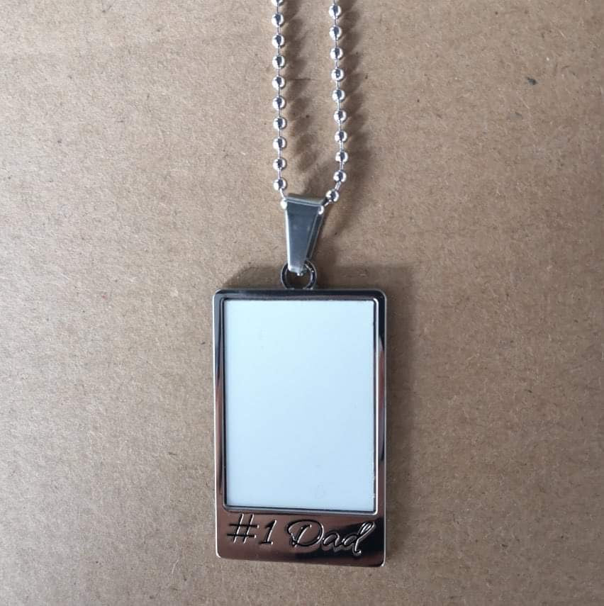 #1 Dad Square Necklace