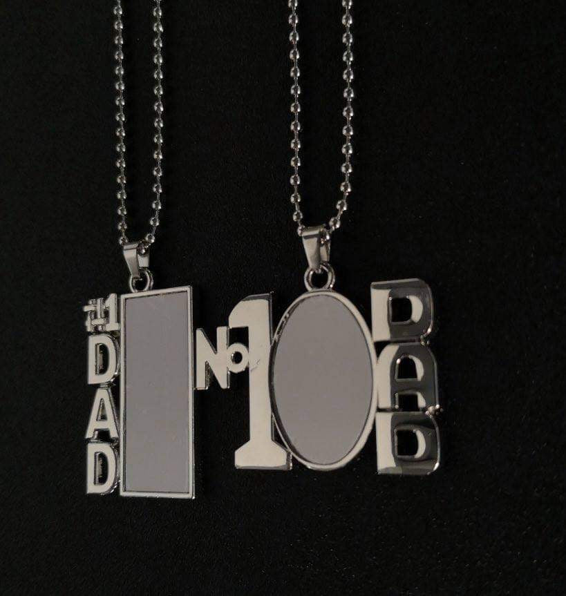 #1 Dad Rectangle or Oval Necklaces