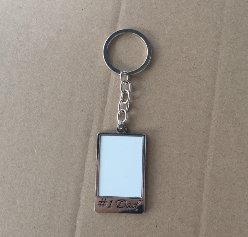 #1 Dad Square Keychains