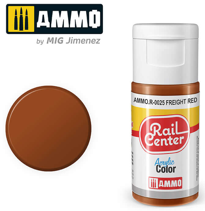 AMMO R-0025 | Freight Red (15 ML) | Acrylic Paints By Mig Jimenez