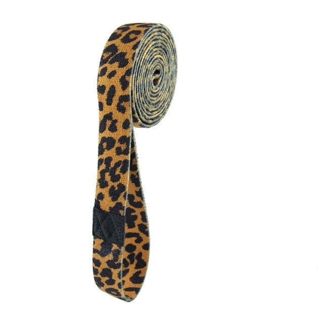 25-35lbs Long Resistance Band - Leopard Print