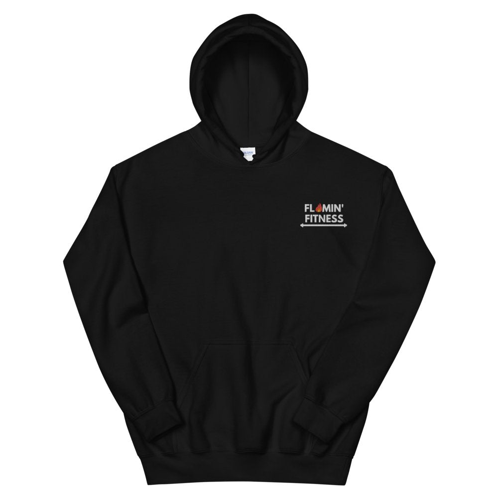 Black Embroidered Logo Hoodie