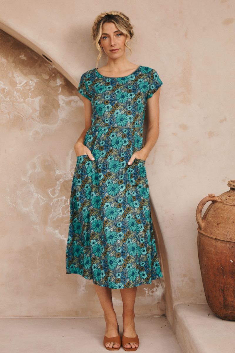 Belle Midi Dress - Bluebell