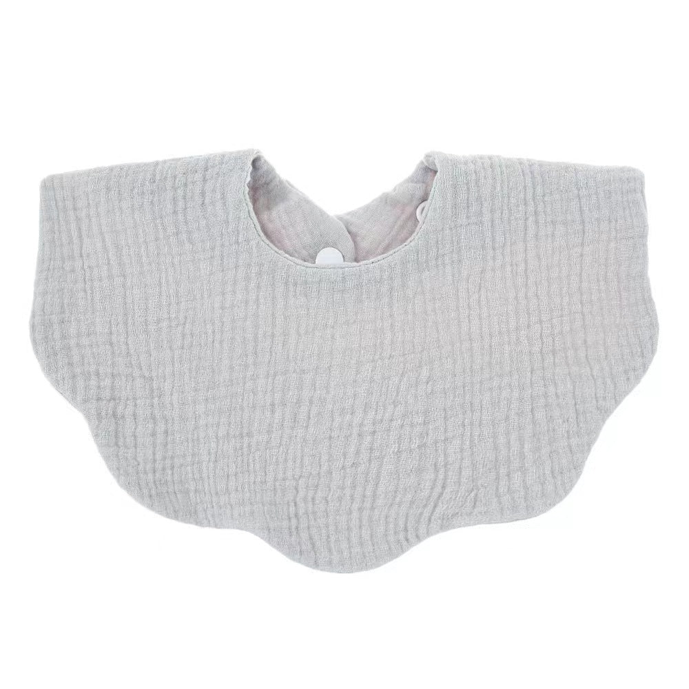 Cloud Muslin Cotton Scalloped Bib