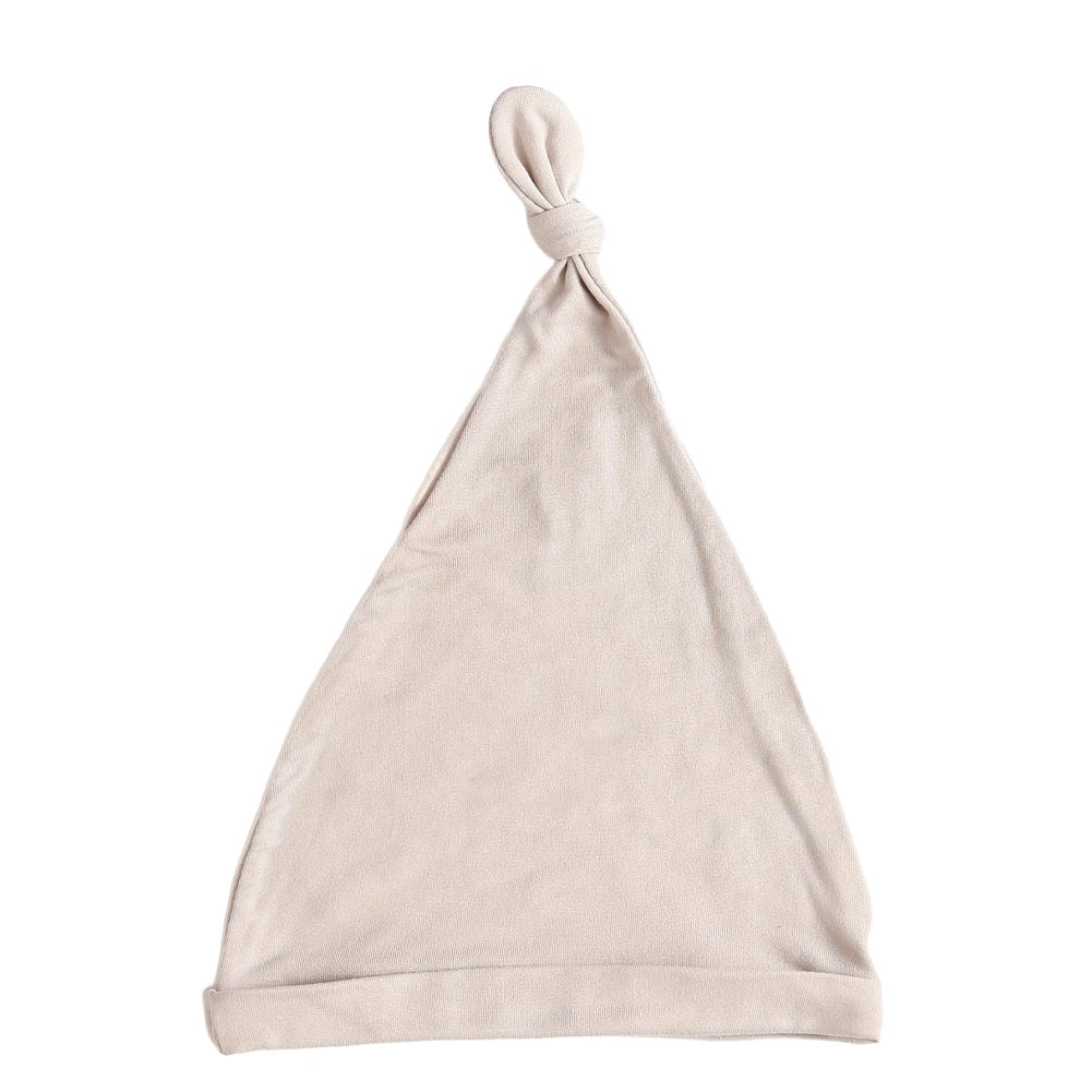 Baby Jersey Topknot Beanie - Nude