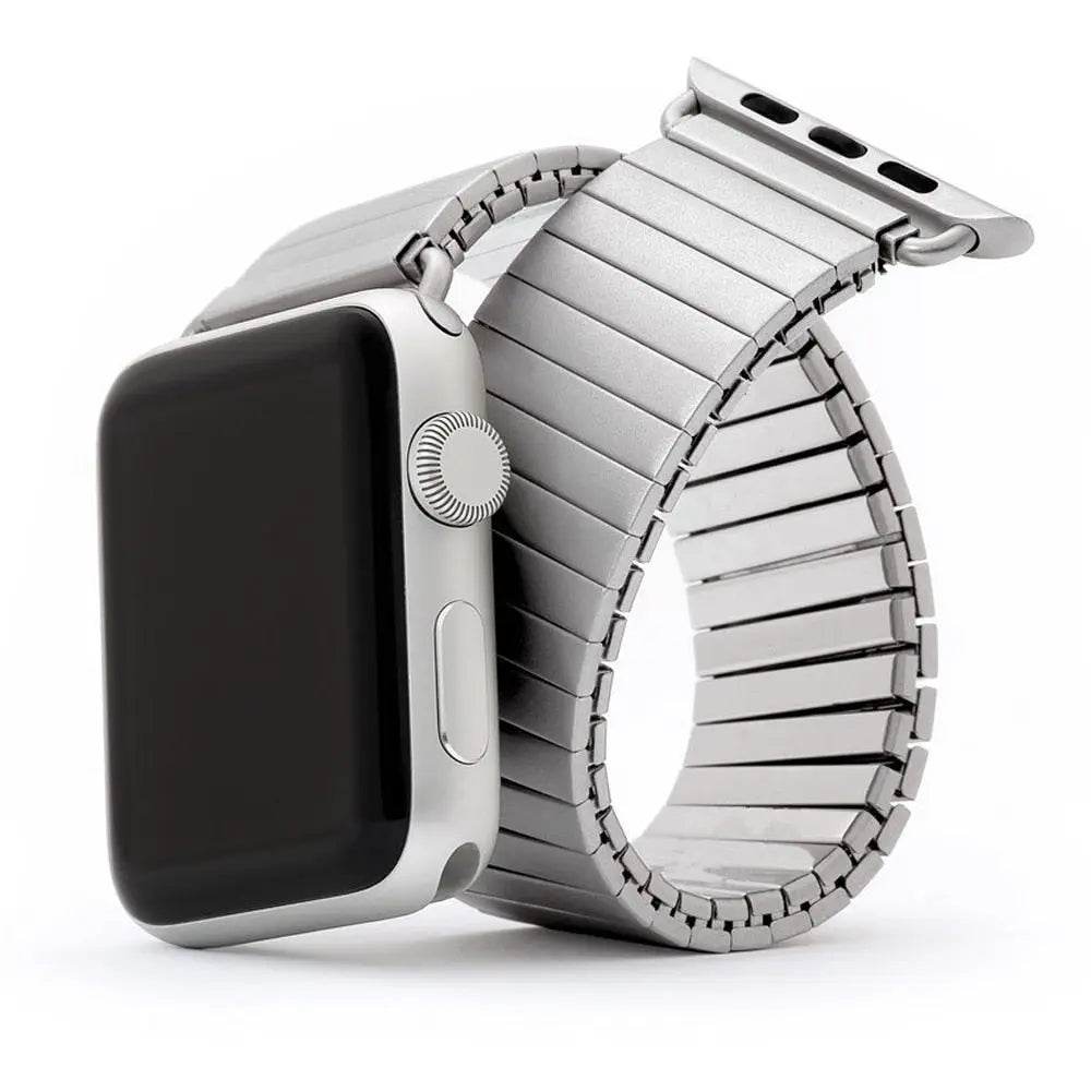 Elastic Stretchy Stainless Steel Metal Apple Watch Bands - 2 color options 38mm - 49mm