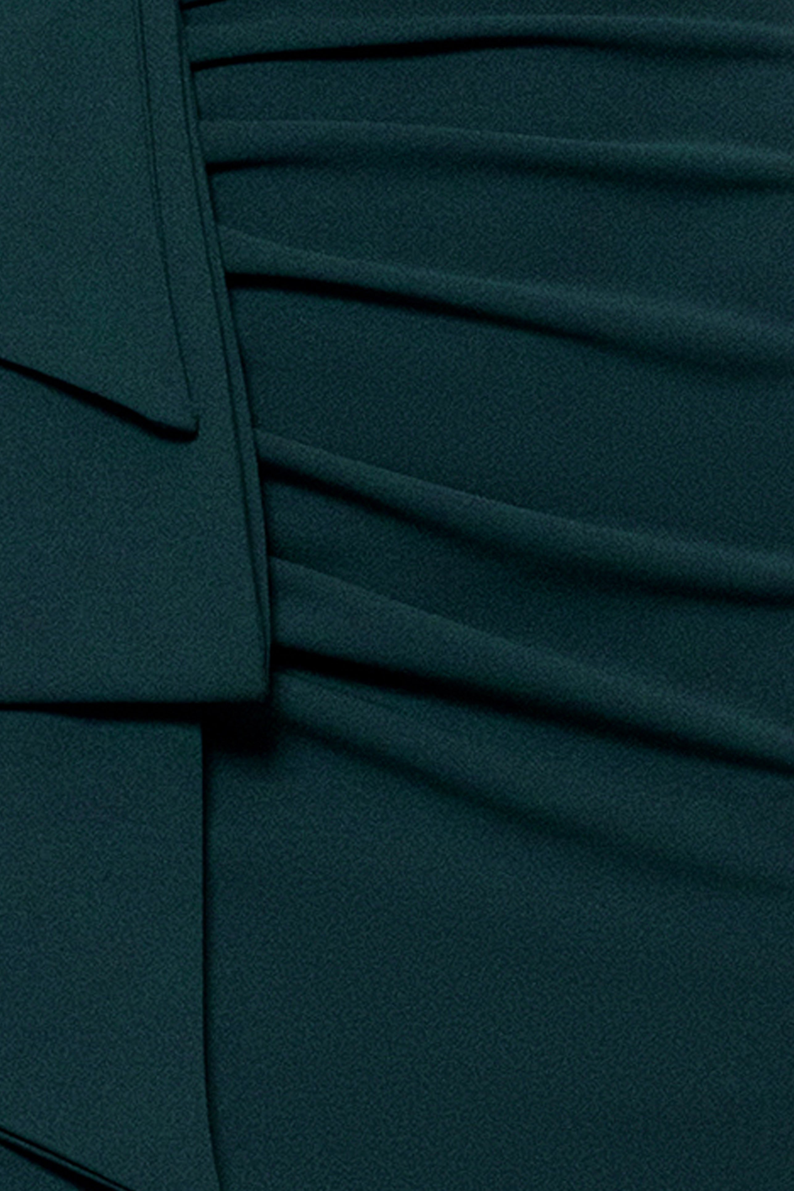 "Camila" Long Off the Shoulder Scuba Crepe Dress